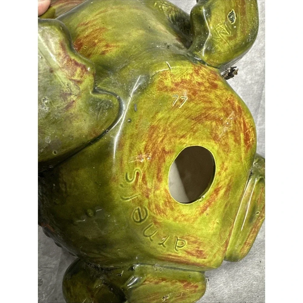 Vintage Arnel 1977 Ceramic Toad Frog Garden Statue Retro Decor 13.5